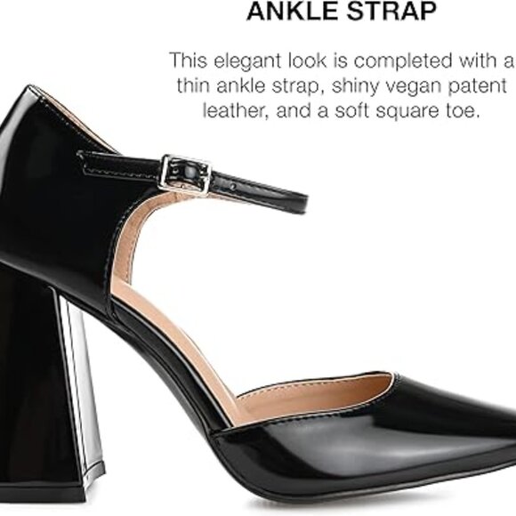 Black and Tan Patent Hesster Mary Jane Pumps Bundle 7 WIDE - Picture 3 of 8